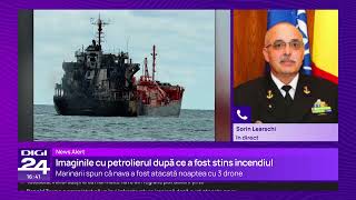 Imagini cu nava lovită de drone în Marea Neagră. Explicații despre daunele suferite