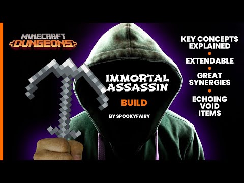 "IMMORTAL ASSASSIN" Build - Damage Undetected + Massive Tactical Damage | Minecraft Dungeons