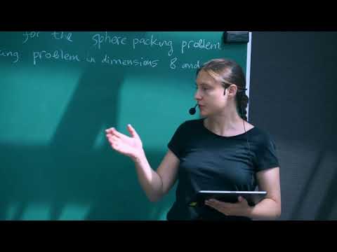 Upper bounds for the sphere packing constant, Maryna Viazovska, 4/4.