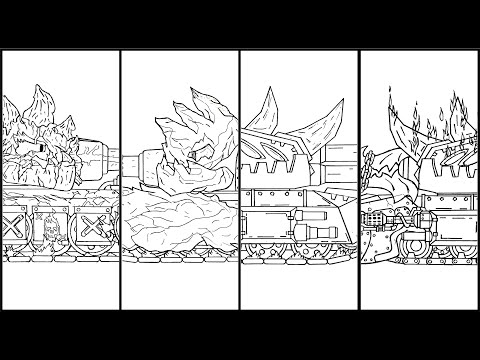 Drawing Ram And Mons | HomeAnimations - Cartoons About Tanks