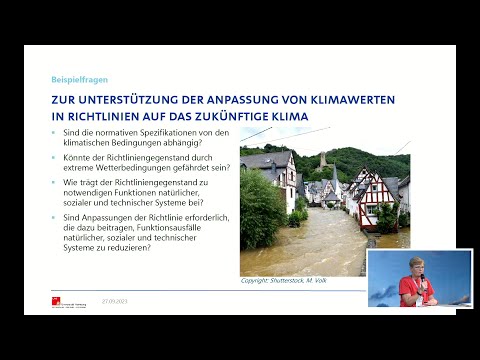 Prof. Dr. Heinke Schlünzen: Berücksichtigung des Klimawandels in der Normung #EWK23 @VDIde