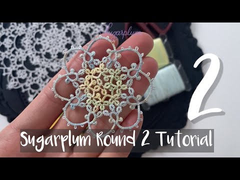 Tatting Tutorial for “Tiny Frozen Water Snowflake ” without bead designed by LillianTatLace