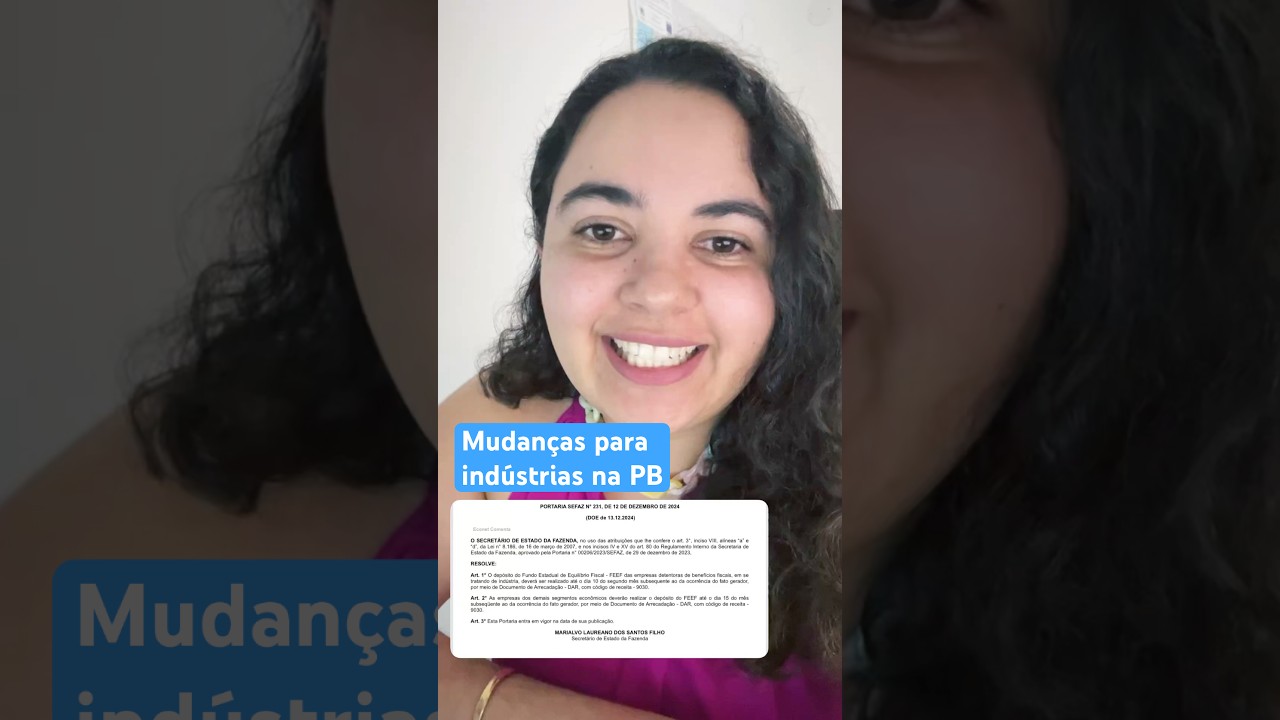 Mudança na data de pagamento do FEEF para indústrias na Paraíba! #FEEF #Paraiba #industria