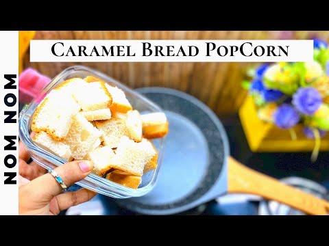 CARAMEL BREAD POPCORN |  1 MINUTE SNACK🟢 #popcorn