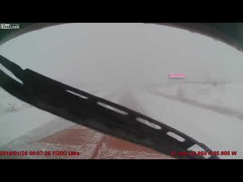 Michigan pileup amid polar vortex caught on dashcam video