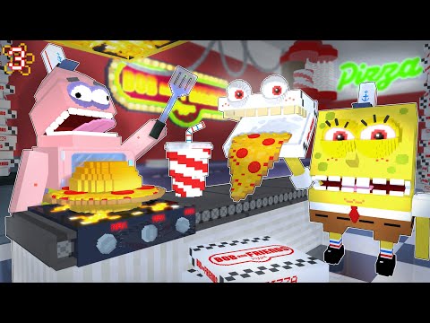 🍕 Work At Bikini Botttom ANIMATRONIC PIZZA PLACE! - Minecraft Animation