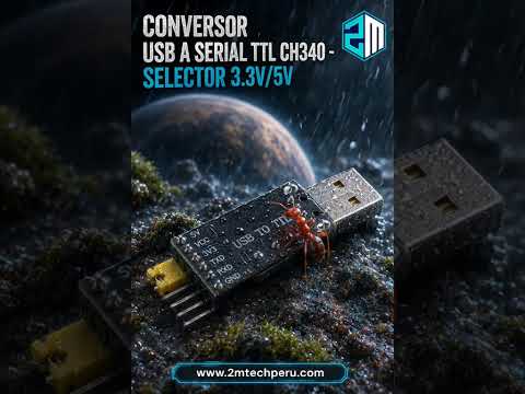 Conversor USB a Serial TTL CH340 - Selector 3.3V_5V #2mtechperu #huanuco #arduino