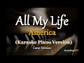 All My Life  (America) -  Karaoke Piano Version