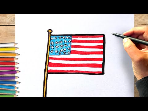 Comment dessiner le drapeau américain dessin drapeau etats unis dessin