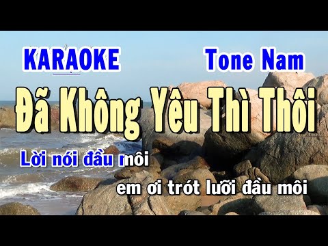 Đã Không Yêu Thì Thôi Karaoke Tone Nam | Karaoke Hiền Phương