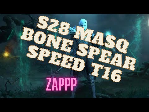 Diablo 3 Season 28 Necromancer Masquerade Bone Spear t16 bone spear speed build