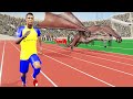 Ronaldo vs Dragon 100 Meter Race Animation
