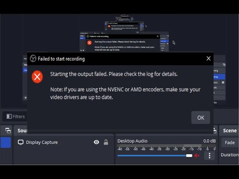 How to fix OBS Studio NVENC or AMD encoders error