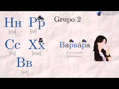 Alfabeto Russo - Grupo 2 (Е, Ё, У, В, Н, Р, С, Х)