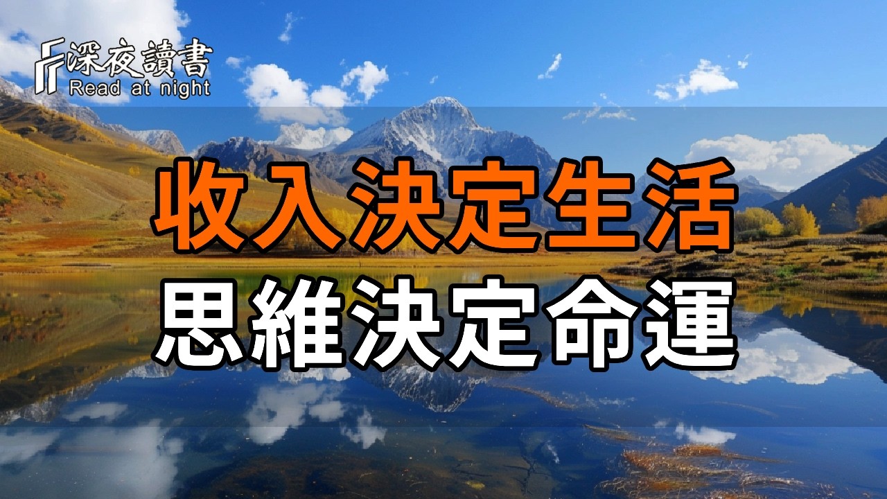晚年最珍貴的覺悟：收入決定一時生活，思維決定一生命運【深夜讀書】#人生感悟 #正能量 #情感 #晚年幸?