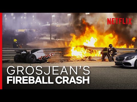 3D animation Grosjean's Crazy Fireball Crash | Formula 1: Driving for Survival in S3