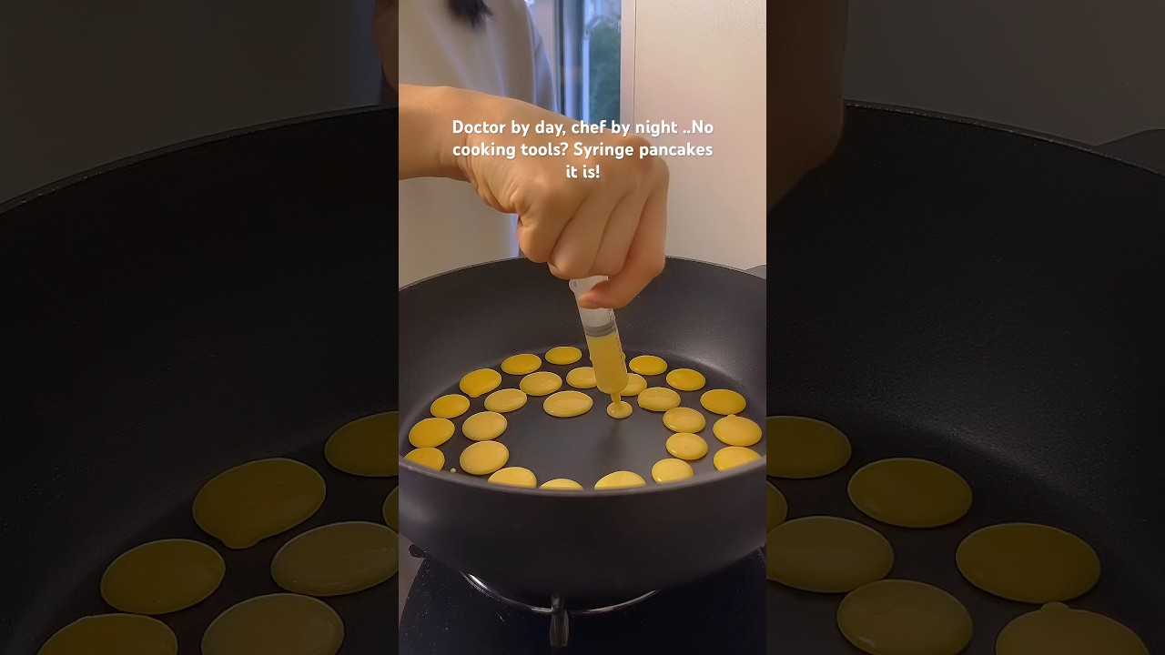 Making Mini Pancakes with a Syringe… Med Student Life!
