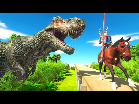T-REX Bridge Escape Ends Badly - Animal Revolt Battle Simulator
