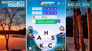 Wordscapes Uncrossed Daily Puzzle August 7, 2026 gameplay | Answers | Solutions