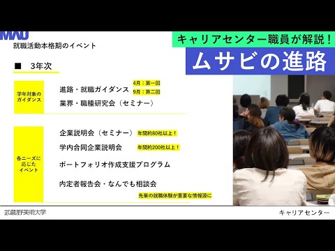 ムサビの進路・就職～キャリアセンター職員が解説！～