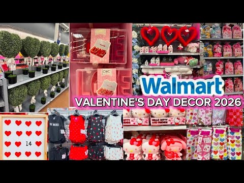 WALMART VALENTINE'S SHOPPING 2026! Tons Of Amazing New VALENTINE'S Decor Finds 💘 #walmart #shopping 