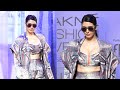 Warina Hussain Looking Fabulous At Lakme Fashion Week 2022 Ramp Walk