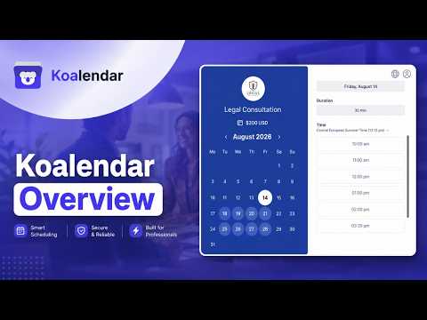Koalendar Appointment Booking video thumbnail