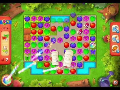 GardenScapes Level 3079 no boosters (17 moves)