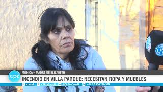Incendio en Villa Parque:  madre con 3 hijos perdió todo y pide ayuda 