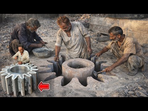 The Dangerous Process of Casting Massive Machine Gears