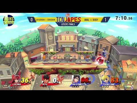 TCNJapes 6 - Air Gordon + SonicGoon vs Jakal + Biddy - Smash 4 Doubles Losers Finals