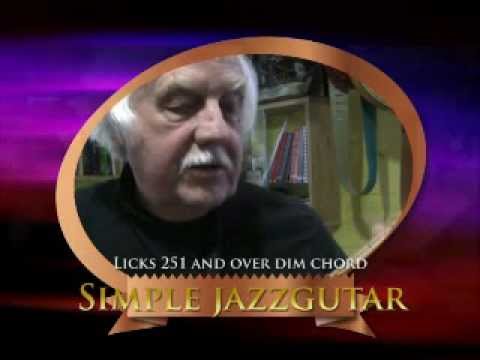 Guitar licks to play over a dim chord and a 251 (II-V-I) jazz sequence
