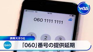 「060」番号の提供延期 携帯大手5社【WBS】