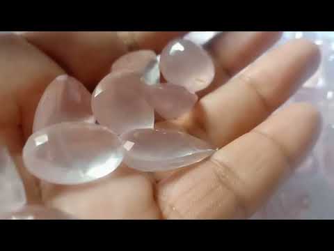 Moonstone rose cut gemstone, for jewellery