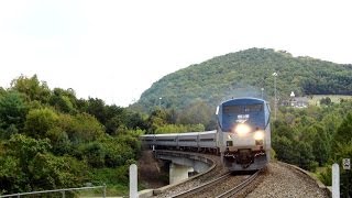 preview picture of video 'NS 011(Amtrak) Crossing I-240 in Asheville'