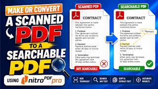 How to Make or Convert a Scanned PDF to a Searchable PDF Using Nitro PDF Pro