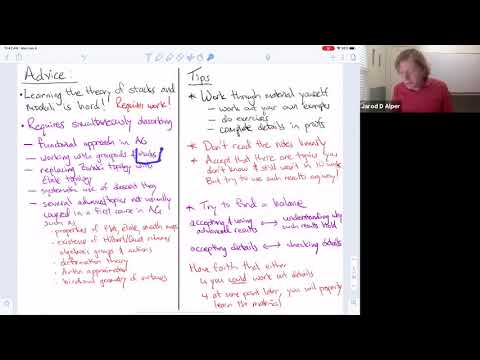 Introduction to stacks and moduli (Jarod Alper) - Lecture 1
