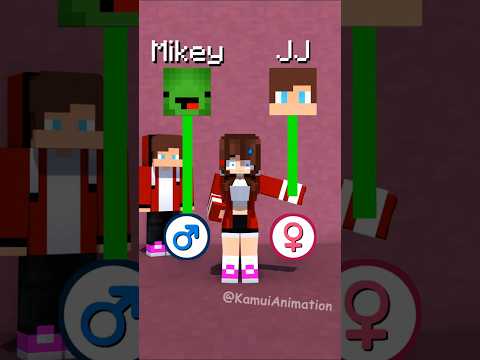 JJ's Sister Choose ♂️ or ♀️- MAIZEN Minecraft Animation #shorts