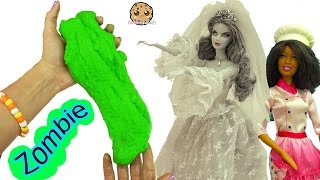 Zombie Bride Doll Dances & Eats Sugar Cookies - Chef Barbie Bakes Dance Party Zombies
