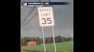 Funnel cloud spotted in Dover, Delaware on August 20 as tornado-warned storms swept through the Northeast