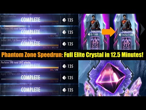 Phantom Zone Speedrun: Full Elite Crystal in 12.5 Minutes! • Injustice: Gods Among Us Mobile