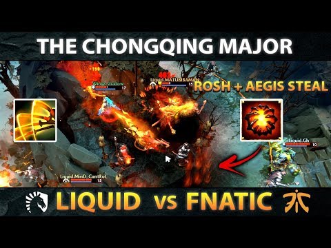 LIQUID vs FNATIC - EPIC Hype Series - CRAZY Rosh + Aegis Steal That Turned The Fight Around - Dota 2