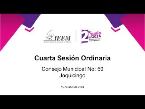 Cuarta Sesion Ordinaria del Consejo Municipal 50. Joquicingo