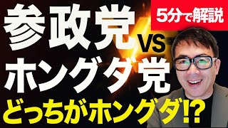 ホングダ党 VS 参政党！どっちがホングダ！？経済評論家上念司が5分で解説！！参政党支持者のバイブル化してる「食料品だけ消費税1%が世紀の大愚策である理由安藤裕塩入清香」の変な所！！