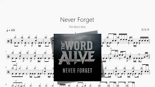 Never Forget【The Word Alive】动态鼓谱
