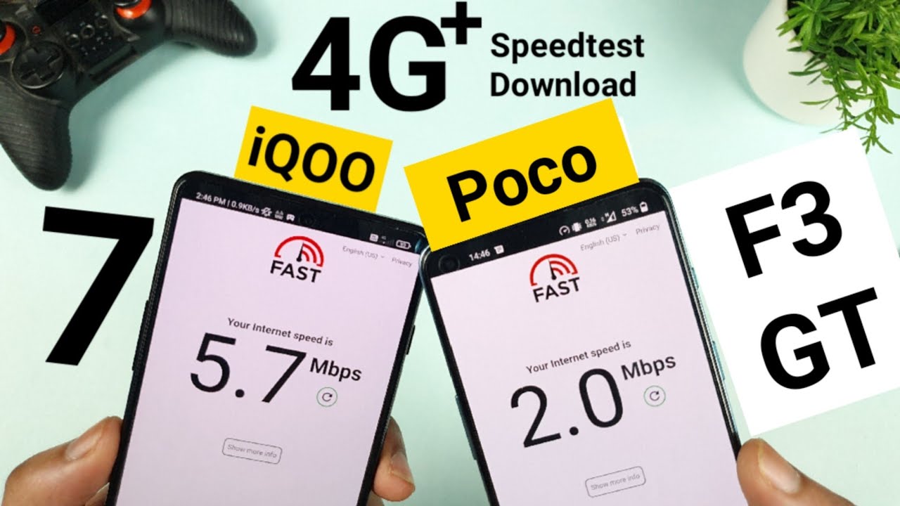 Poco F3 GT vs iQOO 7 4G+ speedtest/download comparison which is faster 🔥🔥🔥
