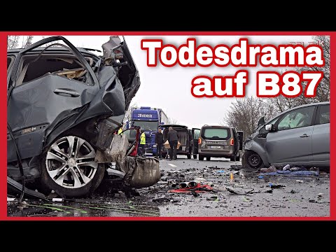 HORROR-UNFALL MIT DREI TOTEN❗Autos und LKW krachen auf B87 in Eilenburg ineinander ⛔️ MANV 🚑