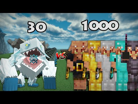 Insane Boss Battle: 30 Frostmaw vs 1000 Piglin Brute!!