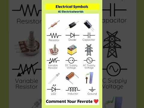 Electrical symbol | #electronic device | #resistance #diode #capacitor many symbol