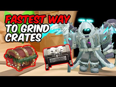 FASTEST WAY TO GRIND SHOWTIME & CHRISTMAS CRATES | Tower Defense Simulator | ROBLOX